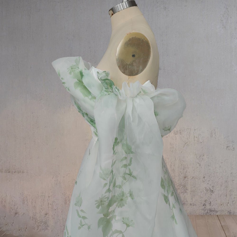 Danica | A-Line Floral Appliqued Majesty Bridal Wedding Dress with Ruffles