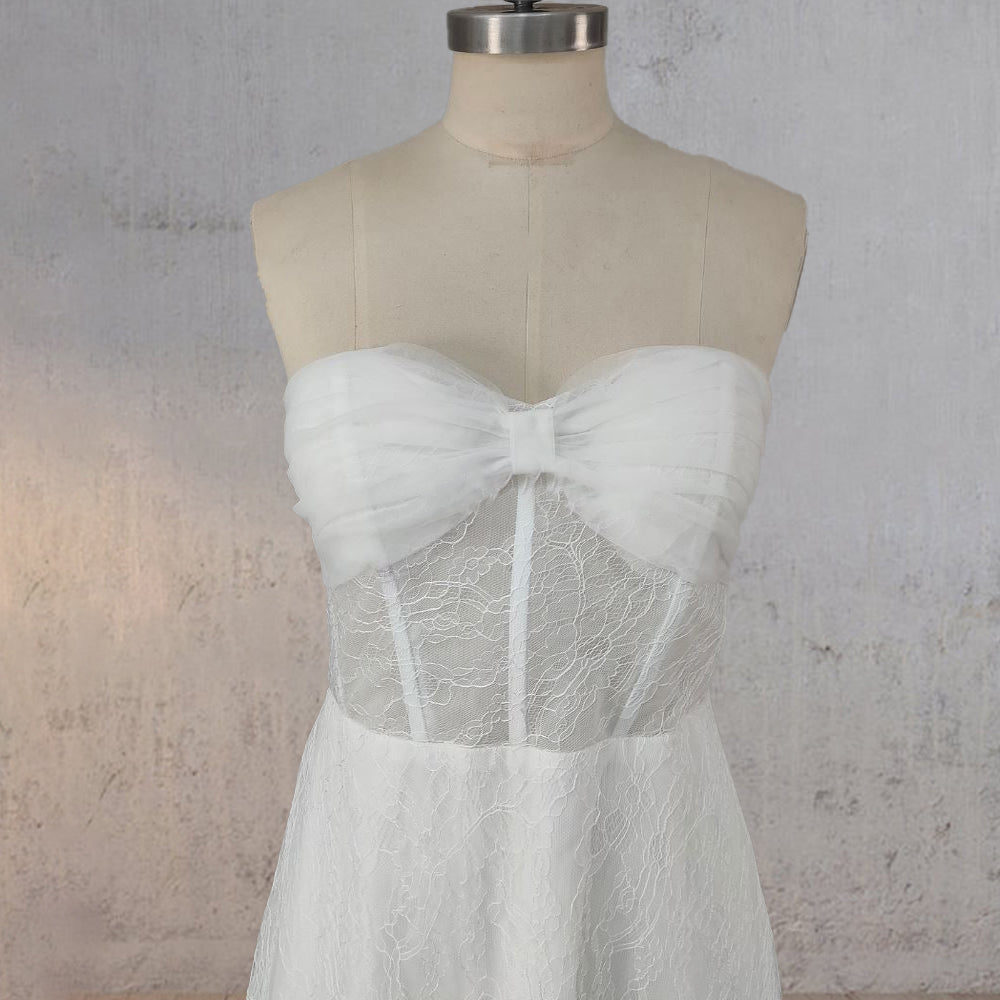 A-Line Sweetheart Strapless Enchantment Wedding Dress